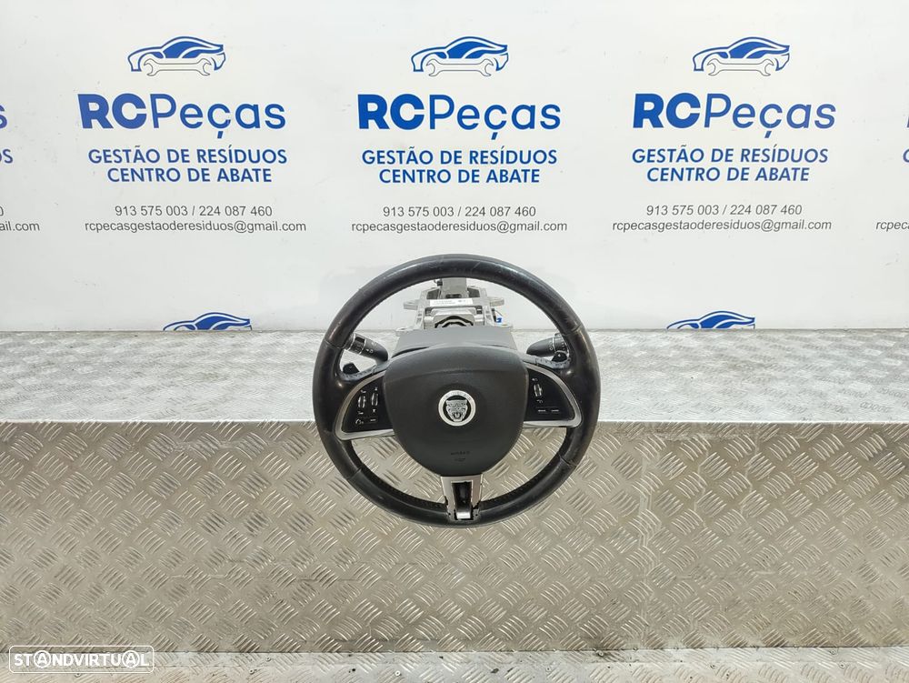 Volante Completo Pele Multifunções Patilhas De Velocidades Jaguar XF X250 - 2