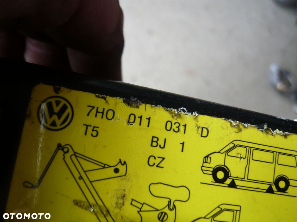 podnośnik lewarek vw transporter t5 7h0011031d - 2