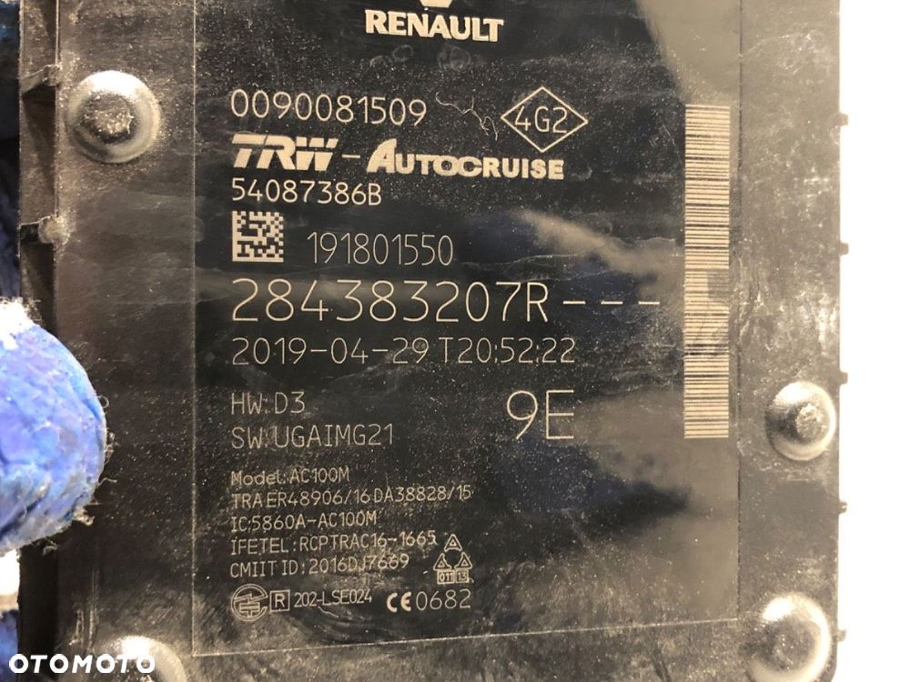 RADAR DISTRONIC  RENAULT MEGANE IV liftback (B9A/M/N_) 2015 - 2022 1.5 Blue dCi 115 (B9A6) 85 kW - 4