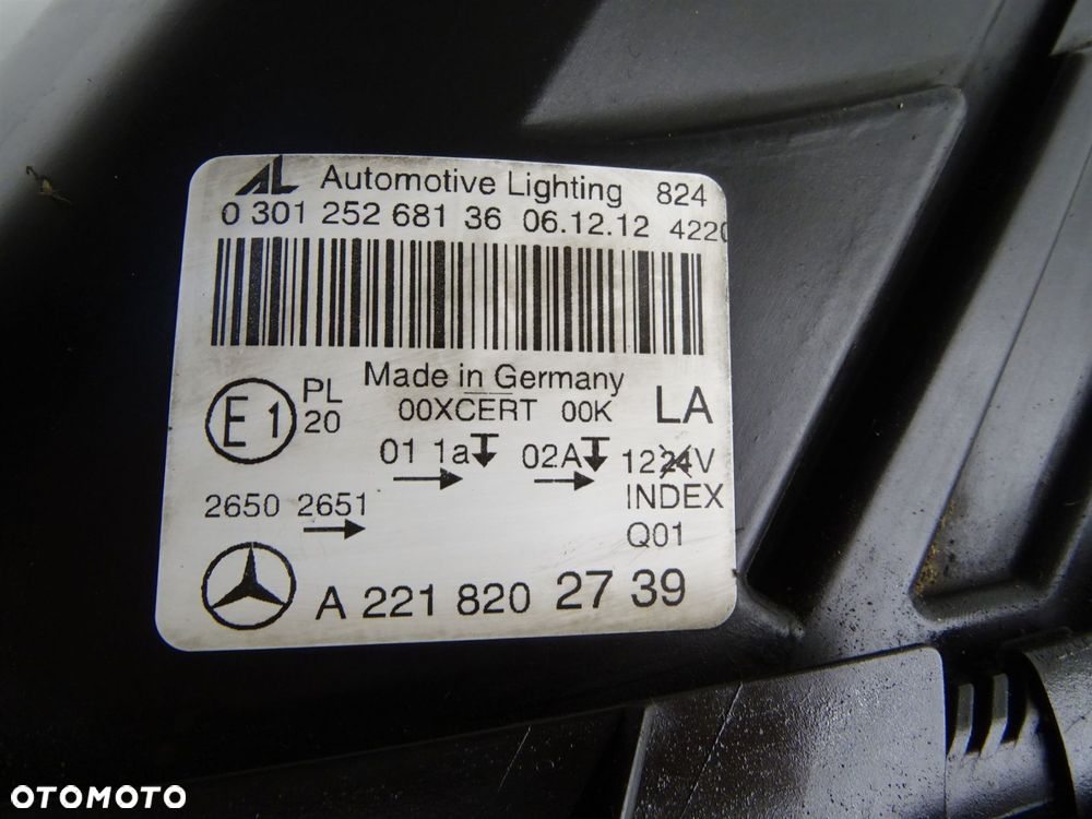 Lampa lewy lewa przód przednia bixenon led a2218202739 mercedes w221 lift - 10