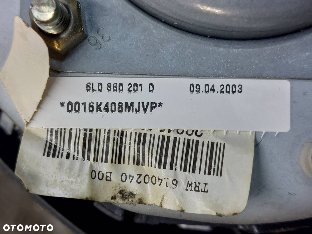 ZESTAW AIRBAG KOKPIT DESKA MODUŁ PODUSZKI PASY SEAT IBIZA III 3D 6Q0909605R - 6