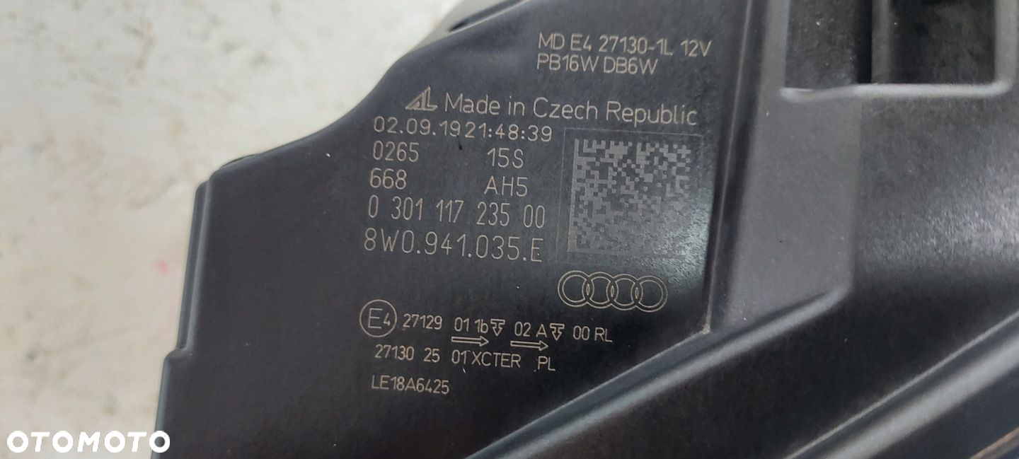 AUDI A4 B9 8W0 RS4 LIFT LAMPA LEWA PRZEDNIA FULL LED MATRIX 8W0941035E - 4