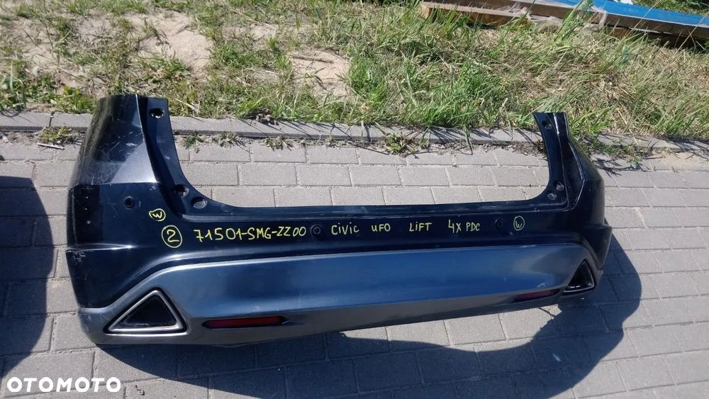 ZDERZAK TYŁ TYLNY HONDA CIVIC UFO LIFT 4X PDC 71501-SMG-ZZ00 71502-SMRZ-ZZ00 - 6