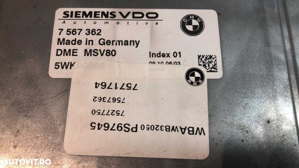 ECU Calculator motor BMW 328, cod 7567362 5WK90096 - 2