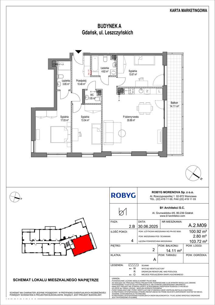 4-pokojowe mieszkanie 100m2 + balkon Bez Prowizji - Pełny obrazek: 2/15