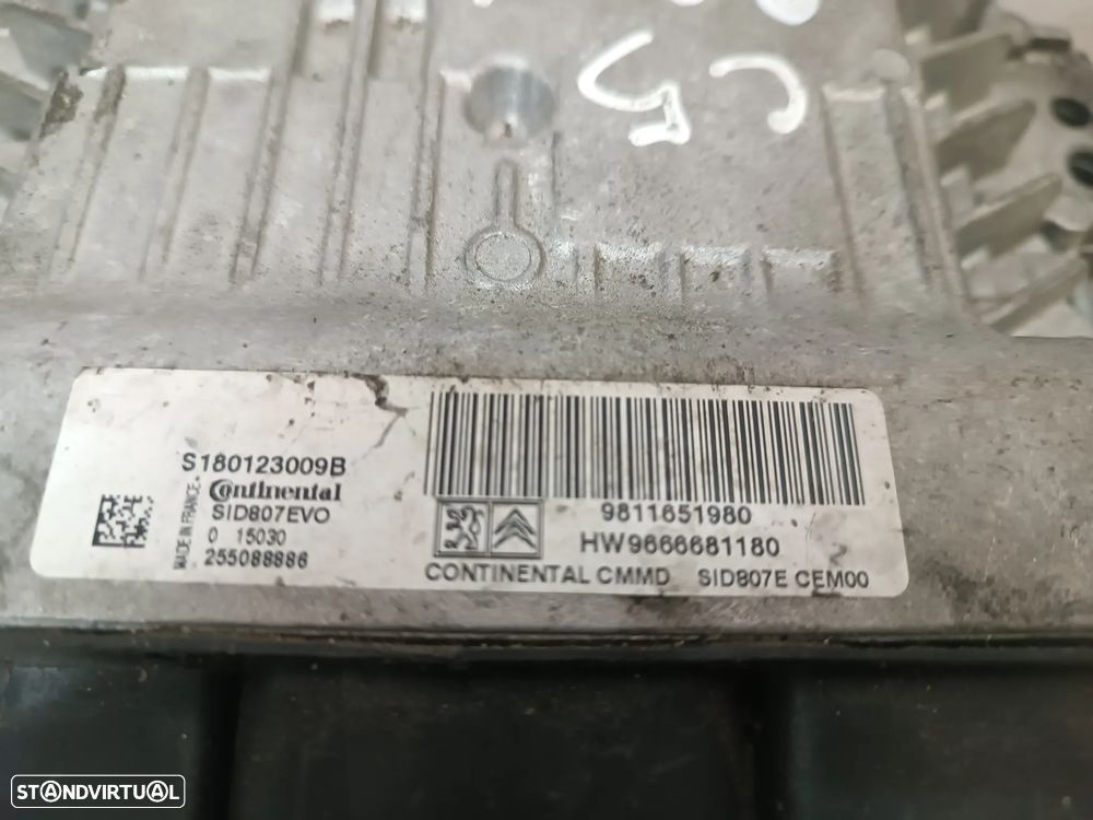 UNIDADE / CENTRALINA DO MOTOR PEUGEOT 308 3008 508 5008 CITROEN C4 C5 PICASSO 1.6HDI REF. 9811651980 9666681180 SID807EVO S180123009B - 3