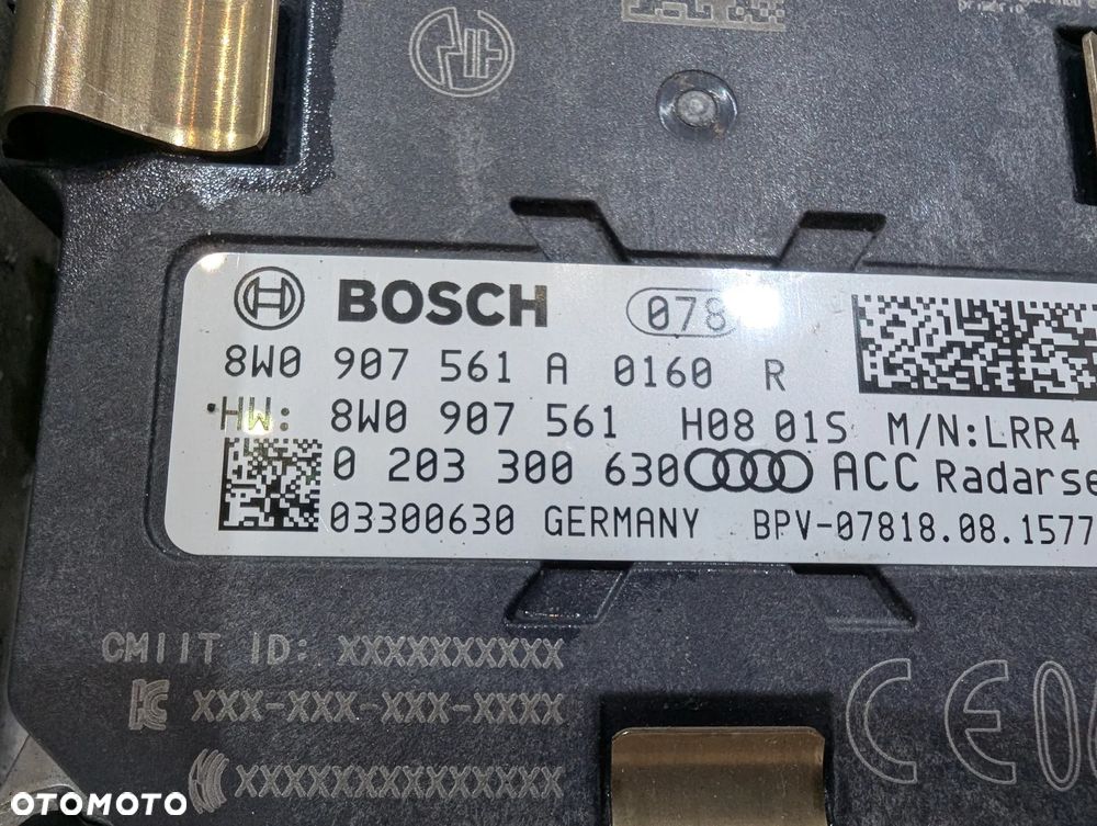 AUDI A4 8W B9 RADAR SENSOR DISTRONIC 8W0907561A 8W0907541A - 7