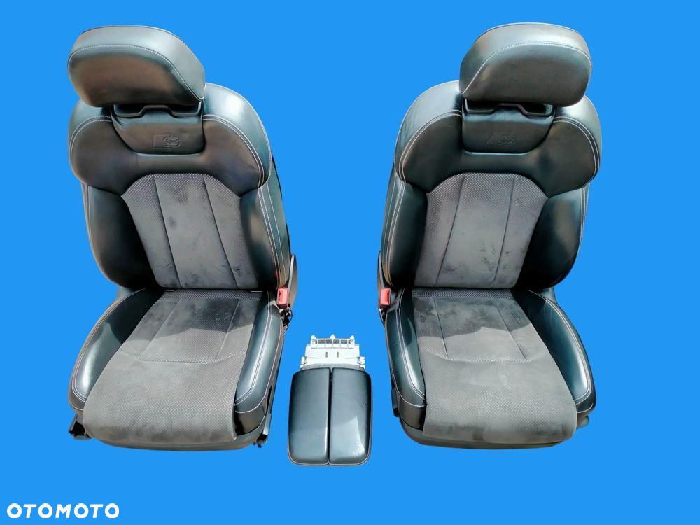 AUDI Q7 4M S-Line FOTELE KANAPA BOCZKI TAPICERKA SKÓRA CZARNA - 6