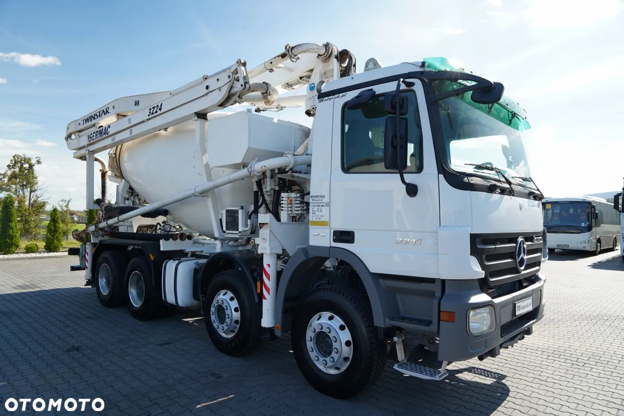 Mercedes-Benz ACTROS 3241 / POMPOGRUSZKA / 8X4 / BETONIARKA + POMPA SERMAC 3Z24 / EPS + SPRZĘGŁO / ALUFELGI - 2
