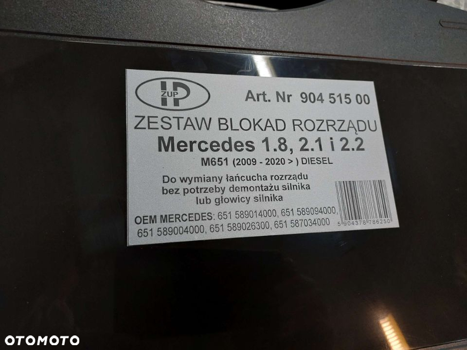 Wynajem  Blokada rozrządu  Mercedes 1.8, 2.1 i 2.2 M6512009-2020 > MASTER wymiana łańcucha - 2