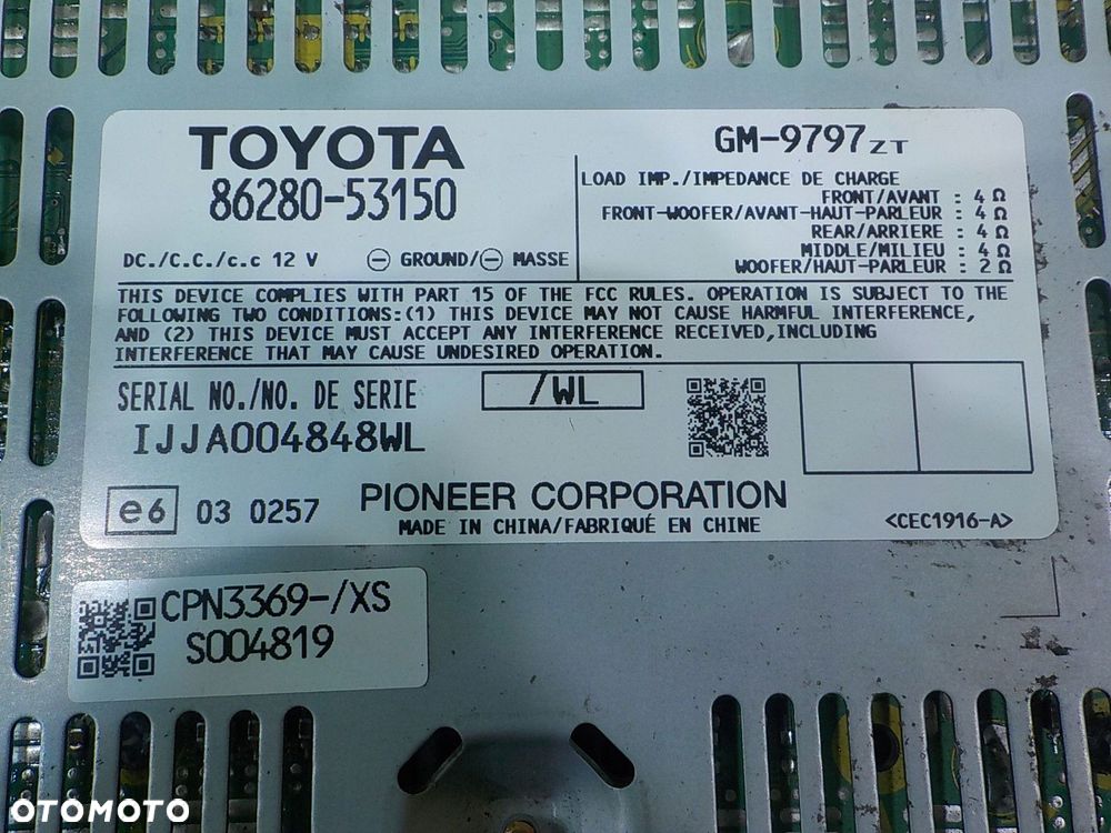 LEXUS IS II LIFT 2.5 B AUT 10r SEDAN 4D wzmacniacz 86280-53150 - 4