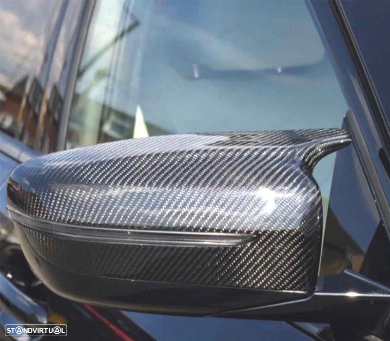 CAPAS DE ESPELHOS RETROVISORES BMW G30 G31 G11 G12 15- LOOK M CARBONO - 4