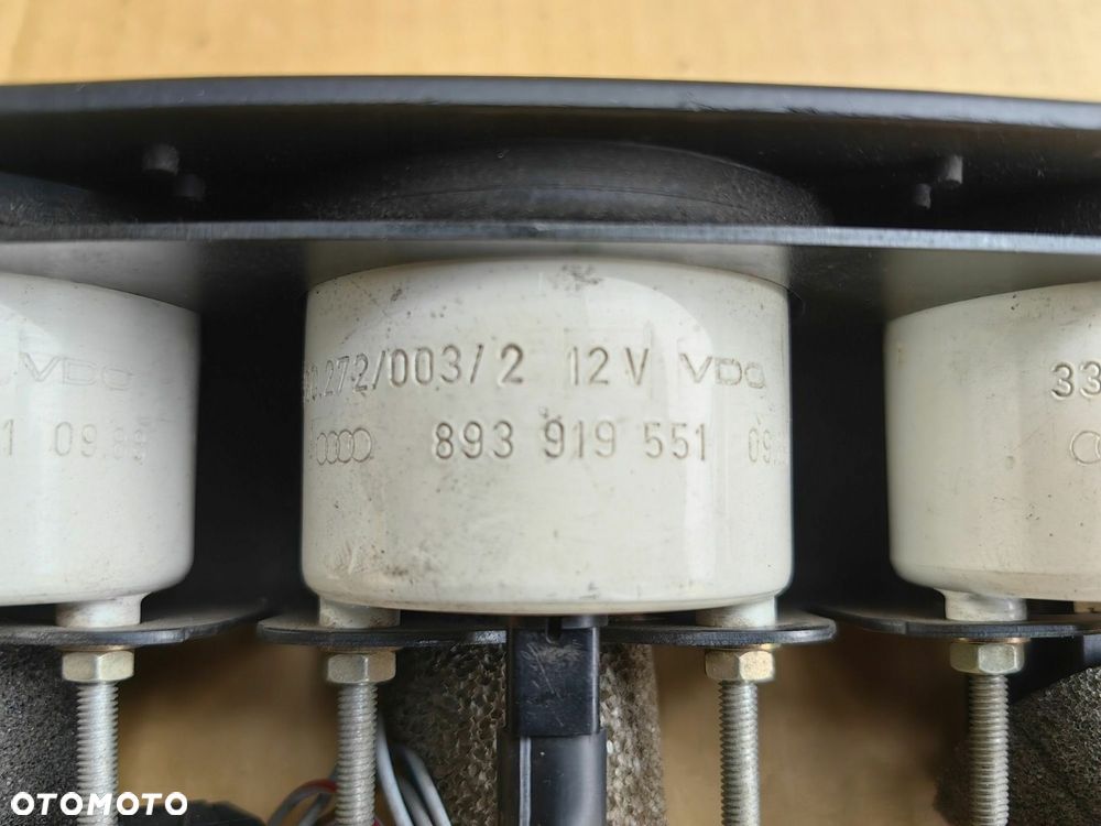 Dodatkowe zegary panel AUDI 80 90 b3 b4 s2 oryginalne z wiązka 893863159 - 9