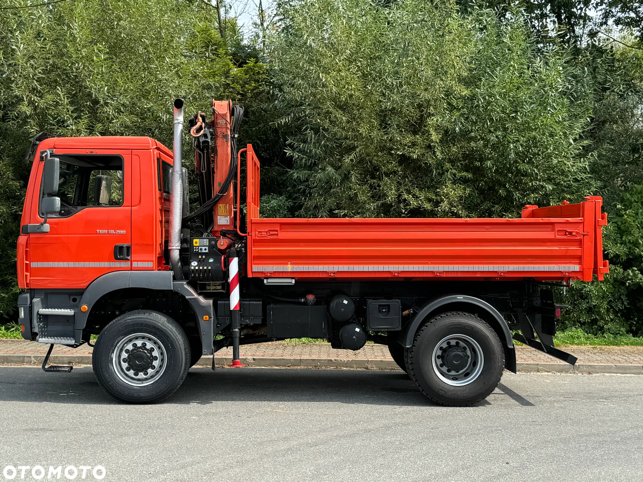 MAN TGM 18-280 MAN 4x4 HDS PALFINGER 105 KIPER WYWROTKA MEILLER BARDZO DOBRY STAN - 17