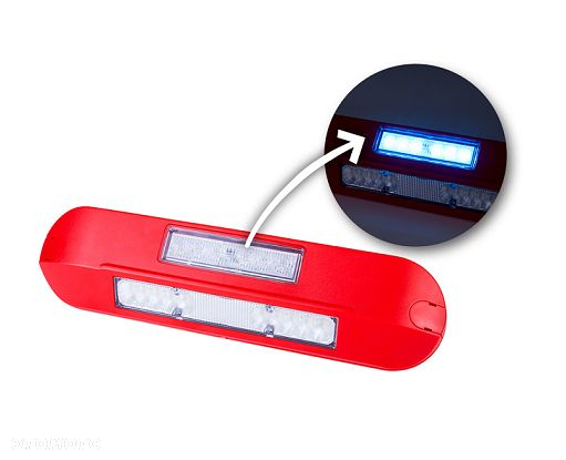 Lampa robocza ze światłem ostrzegawczym  biała neutralna 4000K Horpol