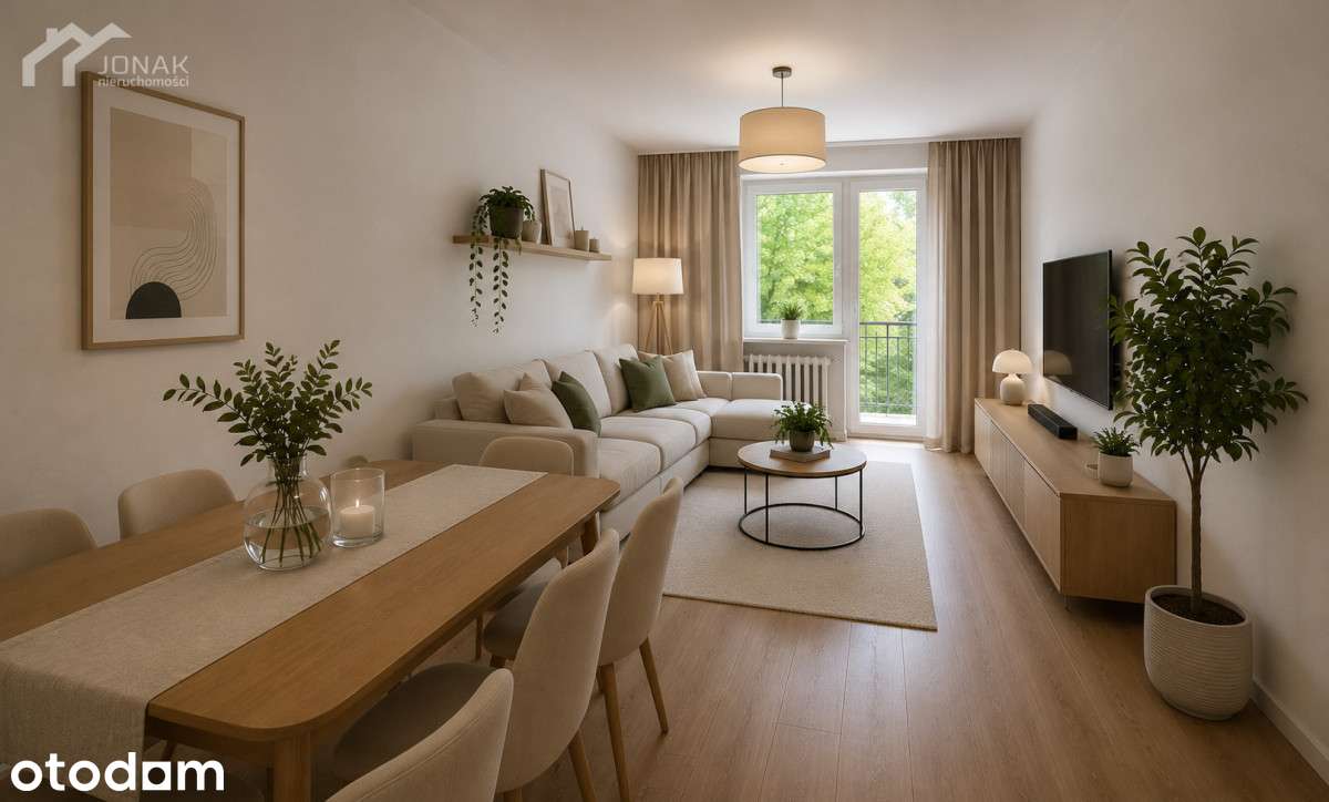Blisko parku, 3 pokoje 49 m² ,Parter ,Po remoncie