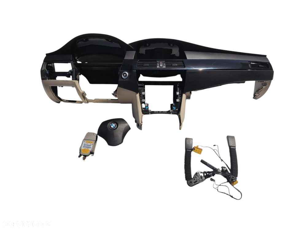 DESKA KONSOLA PODUSZKA AIR-BAG NAPINACZE SENSOR BMW 5 E60 E61 LIFT LCI 07- - 1