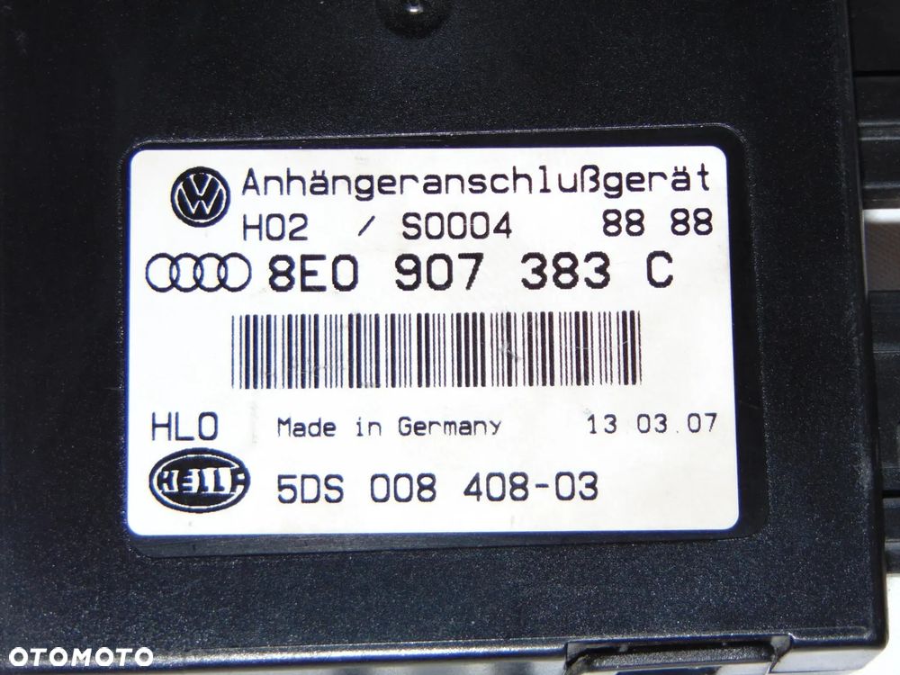 Moduł sterownik świateł haka przyczepy 8E0907383C VW Touran Caddy Golf V Audi A4 B6 B7 - 2