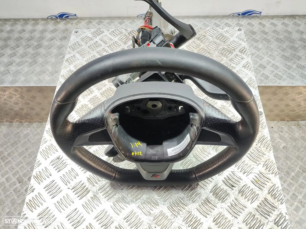 Volante Guiador Flat Bottom Original Pele Perfurada Seat Ibiza IV 6J FR 6J0419091AG - 4