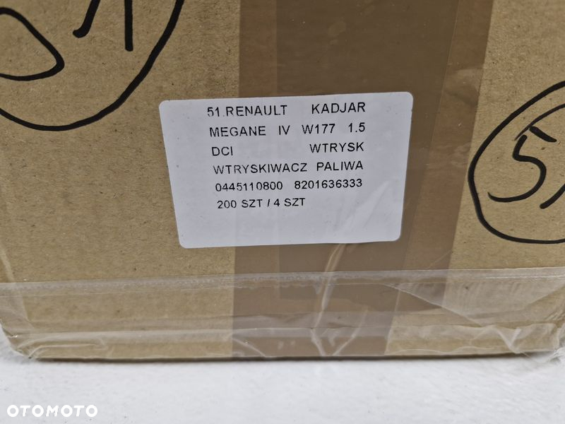 KADJAR MEGANE 4 IV W177 1.5 DCI WTRYSKIWACZ WTRYSK PALIWA 0445110800 8201636333 - 7
