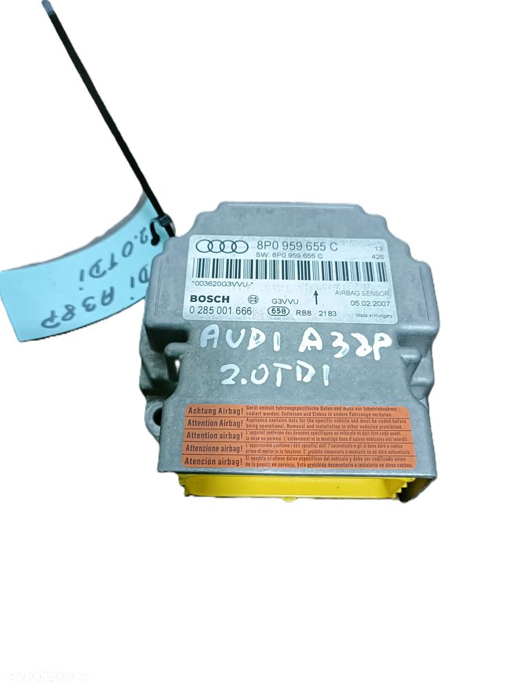 AUDI A3 II 8P 04-13 2,0 TDI moduł sensor AIRBAG 8P0959655C * - 2