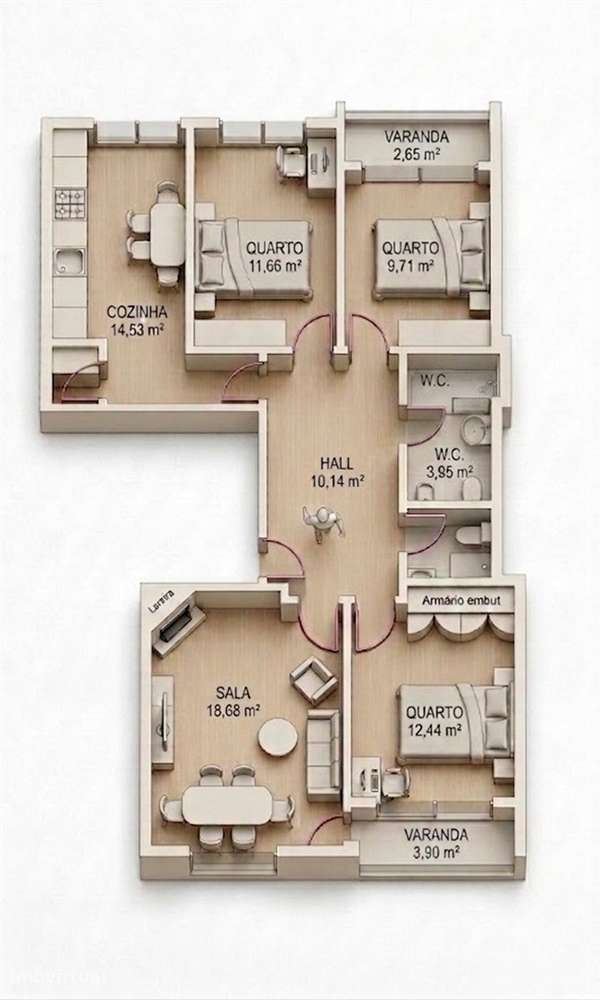 Apartamento de 4 assoalhadas na Amoreira - Grande imagem: 2/29