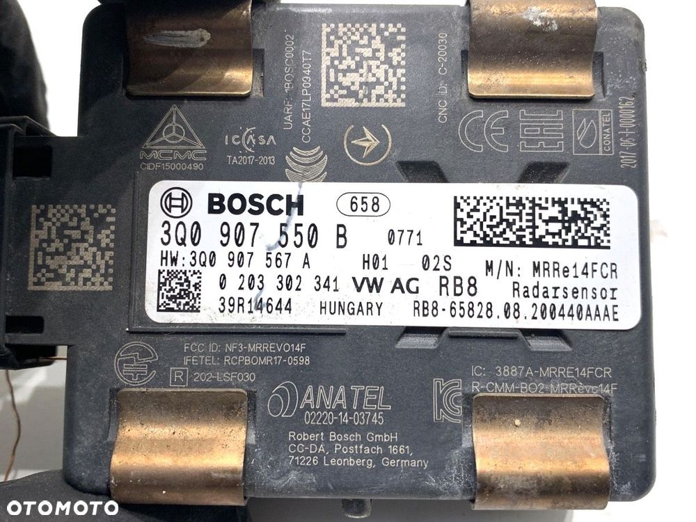 RADAR  SKODA SUPERB III Kombi (3V5) 2015 - 2022 1.4 TSI iV 160 kW [218 KM] Hybryda silnik benzynowy - 4