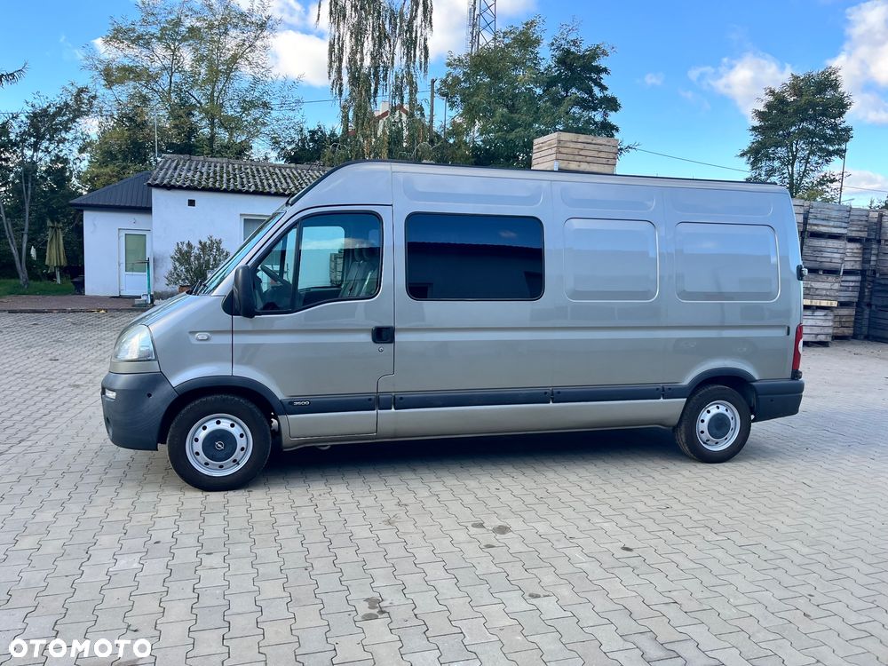 Opel Movano / L3H2 / Master / 2.5 D / 145 KM / brygadówka / doka / 6 osób / klima / WEBASTO / z Niemiec / Super stan - 9