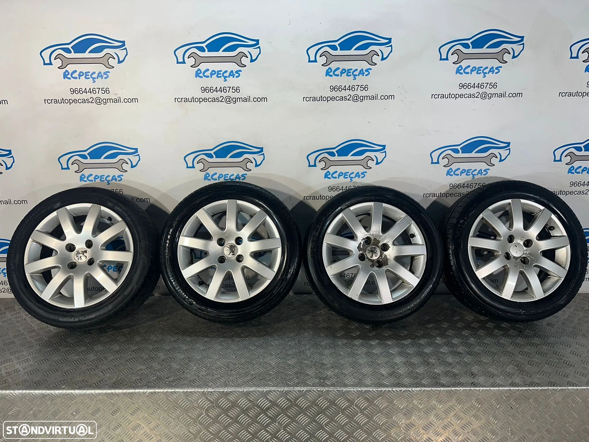 .Conjunto Jantes 16 Originais Peugeot 207 Estoril 6J ET27 4x108 - 1