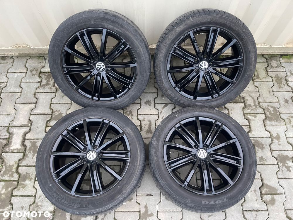 FELGI ALUFELGI 18 VOLKSWAGEN TIGUAN GOLF PASSAT SEAT SKODA 5X112 ET43 7J SPRAWDZONE ORYGINAŁ - 2