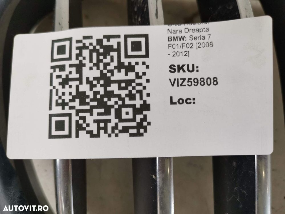 Grila Radiator Nara Dreapta BMW Seria 7 F01/F02 [2008 - 2012] Original - 8