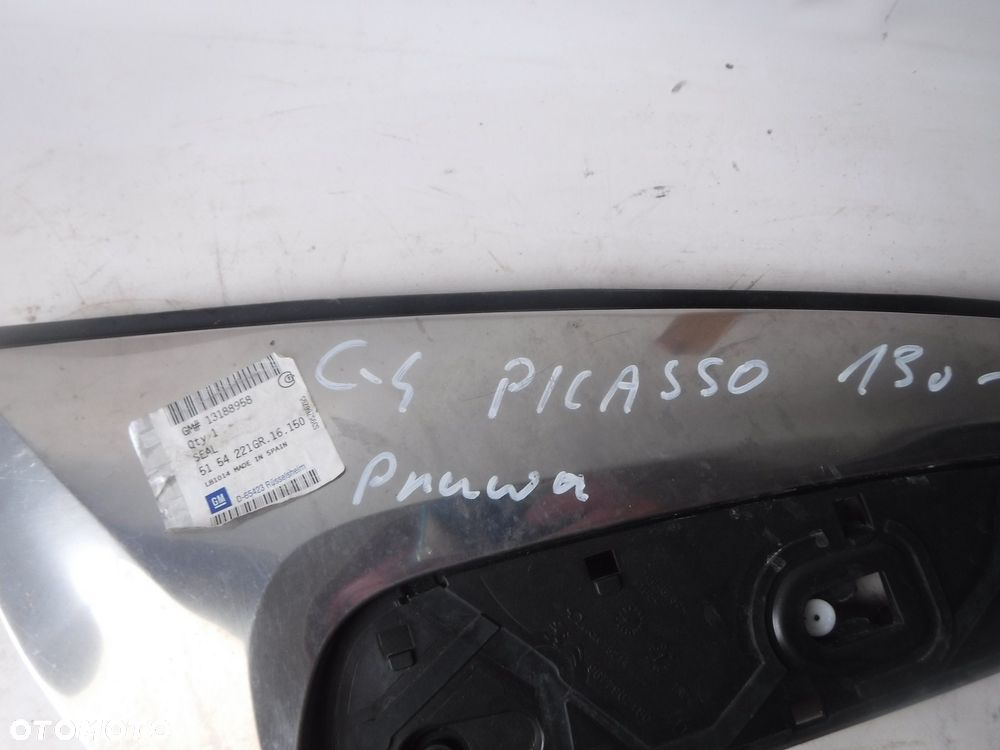 citroen c4 picasso ii 13r- trójkąt listwa osłona słupka tył prawa chrom - 4