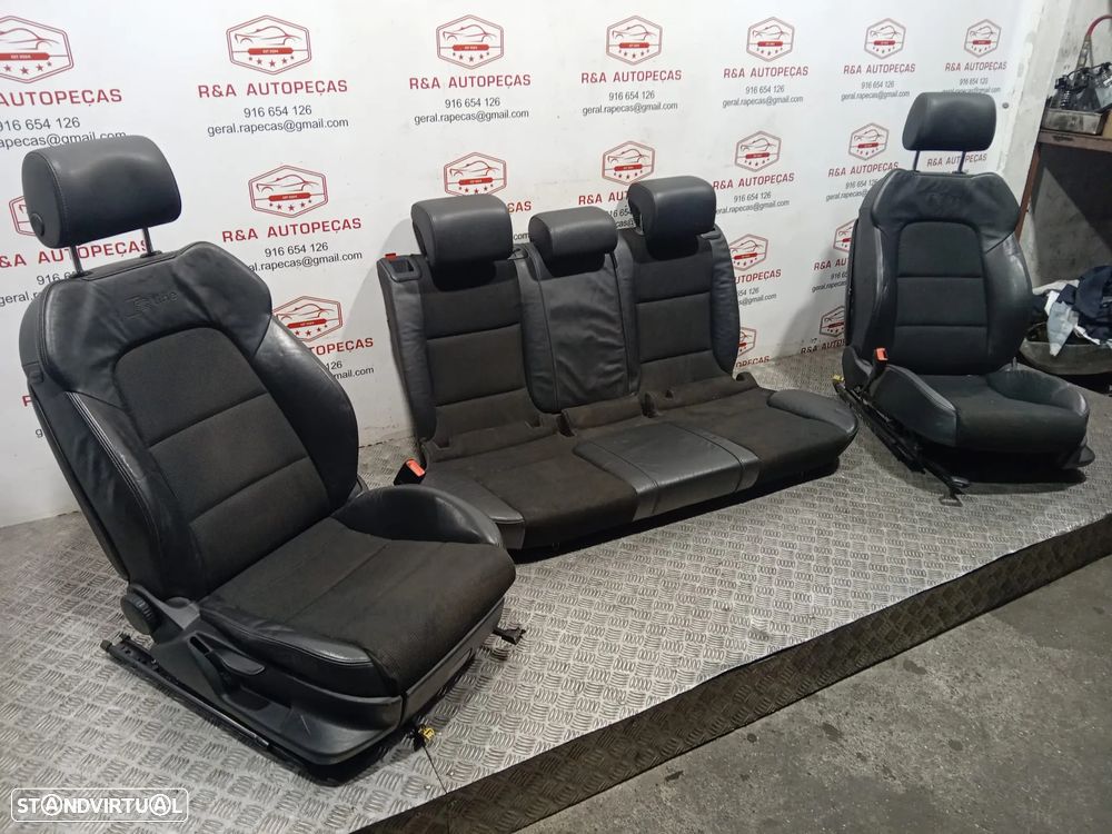 Conjunto de Bancos Audi A3 8P Sportback S-Line Pele e Tecido Original - 2