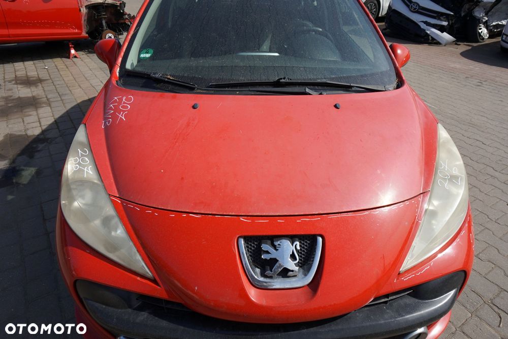 MASKA ZDERZAK BŁOTNIKI LAMPY 207  KKNB  PEUGEOT 2006-2009 CZERWONY PRZÓD KOMPLETNY - 2