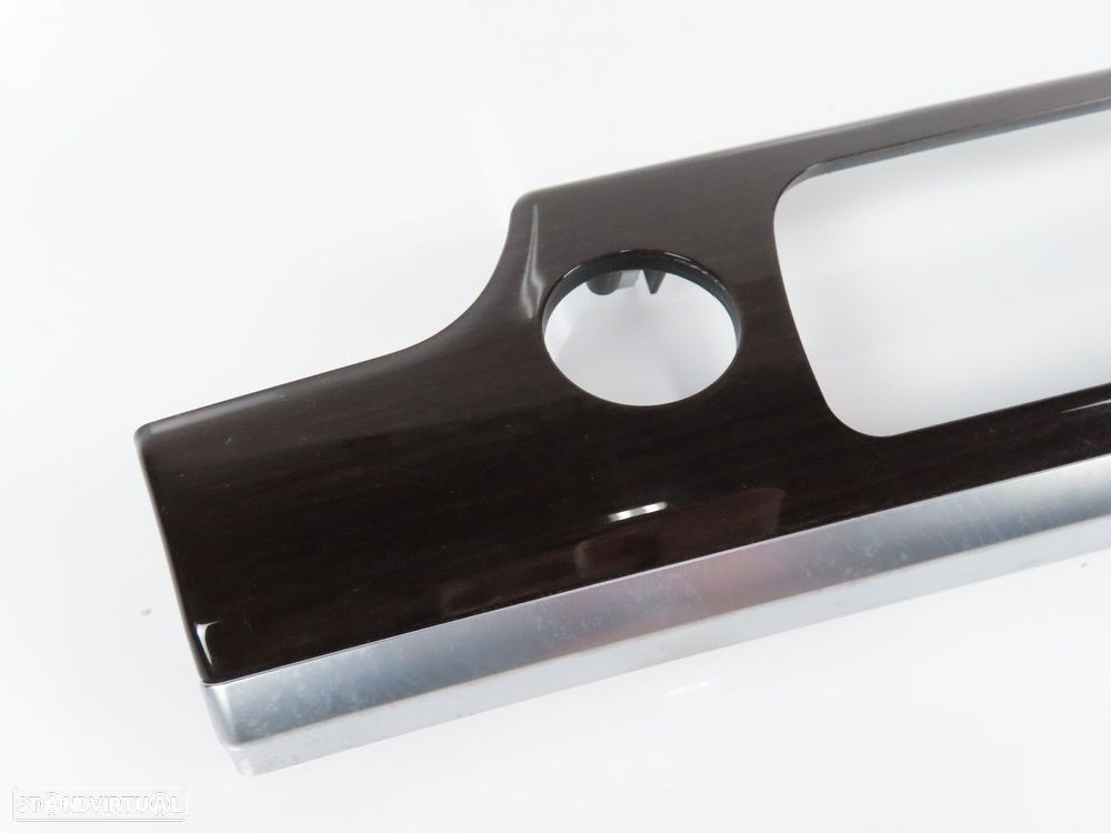 Friso do tablier em Madeira Central Seminovo/ Original BMW 7 (F01, F02, F03, F04... - 2