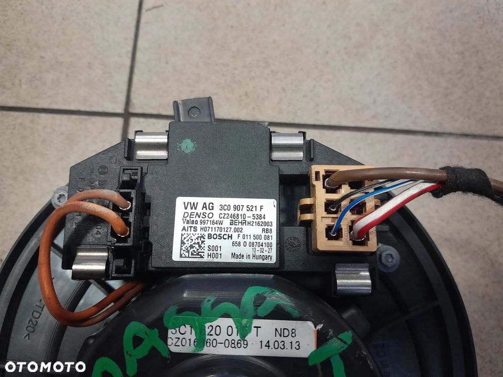 Dmuchawa wentylator nawiewów VW Passat B7 3C1820015T - 2