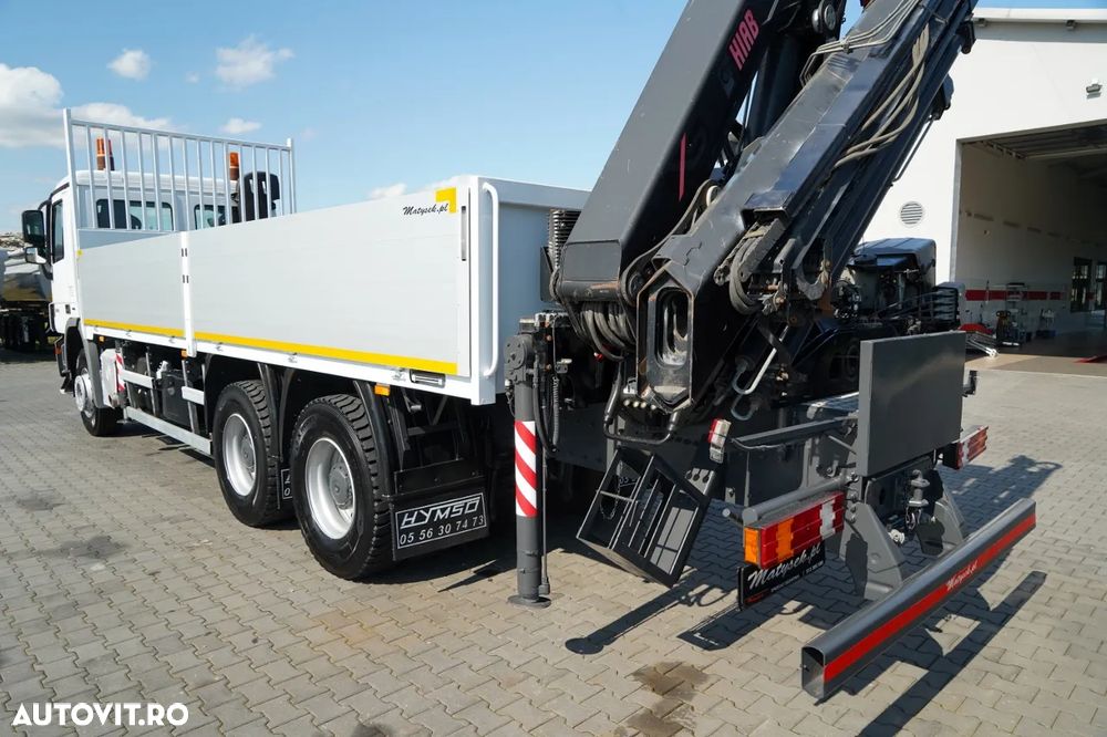 Mercedes-Benz ACTROS 2636 / 6x4 / CAROSERIE DE LIVRARE 7 M + HIAB HDS - EXTENSIE 12,6 M / PODEA REZISTENTĂ / RADIOCOMANDĂ / ROTATOARE / IMPORTAT - 15