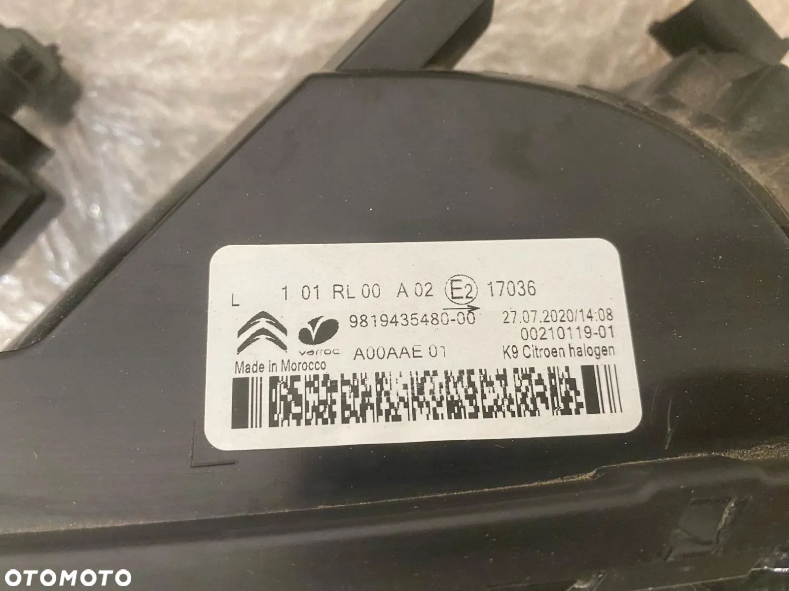 Citroen C3 Berlingo halogen światlo jazdy dziennej lewy zwykly - 6
