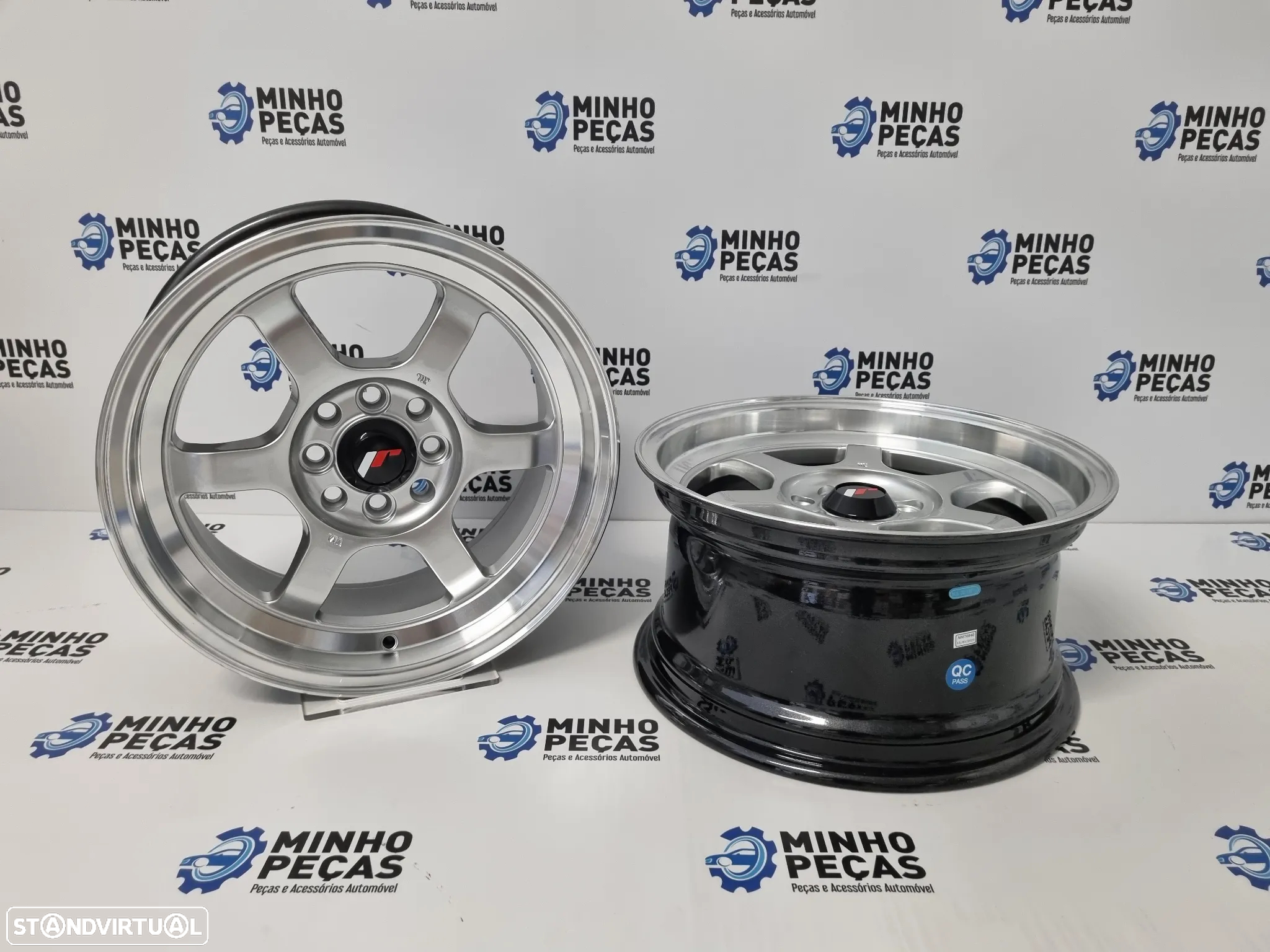 Jantes Japan Racing (JR12) em 15 Hyper Silver - 4
