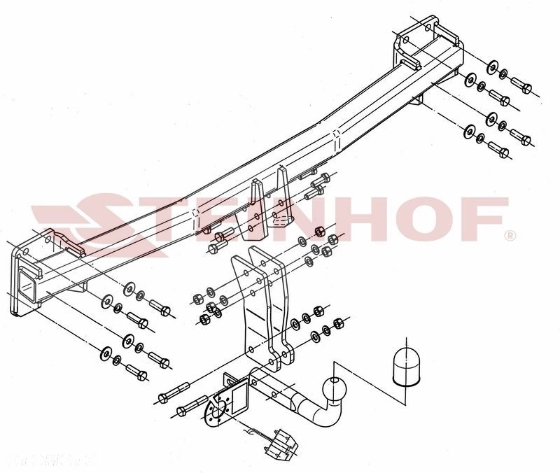 Hak holowniczy + MODUŁ 7 PIN do Audi Q7 I od 2006 do 2015 - 3