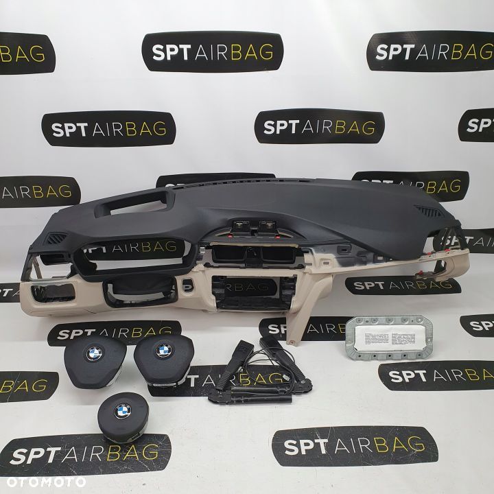 BMW 3 F30 F31 F34 DESKA ROZDZIELCZA KONSOLA KOKPIT PULPIT PODUSZKI AIRBAG AIR BAG NAPINACZE KIT SET - 1