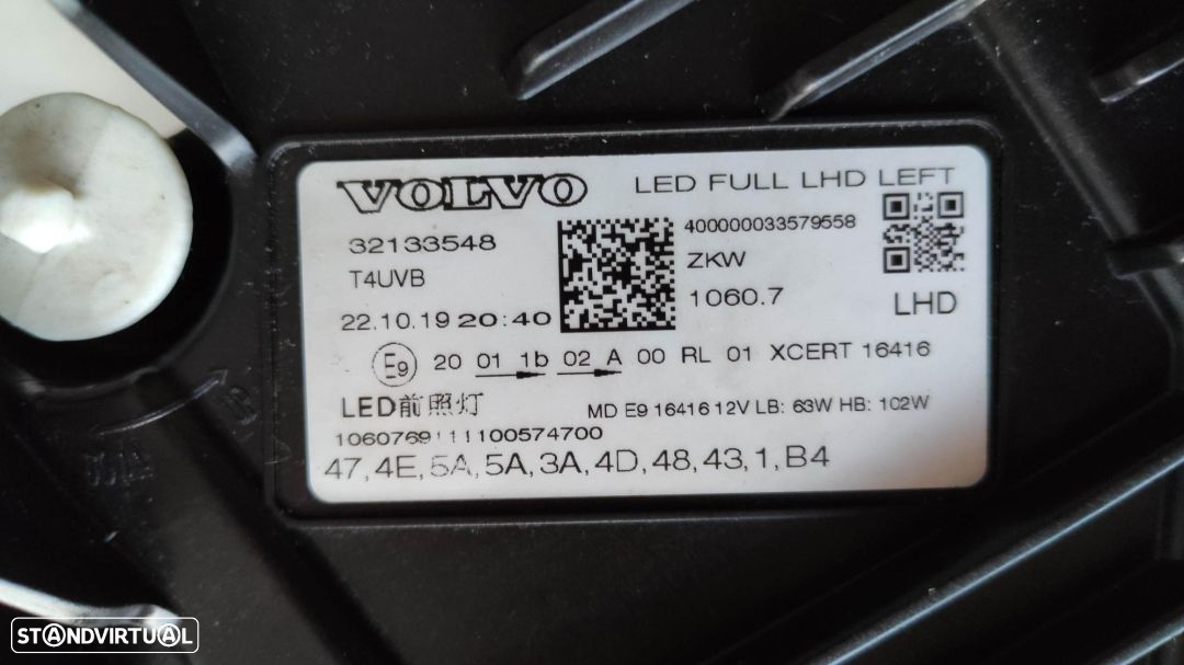 farol esquerdo full Led Volvo Xc60 - 9