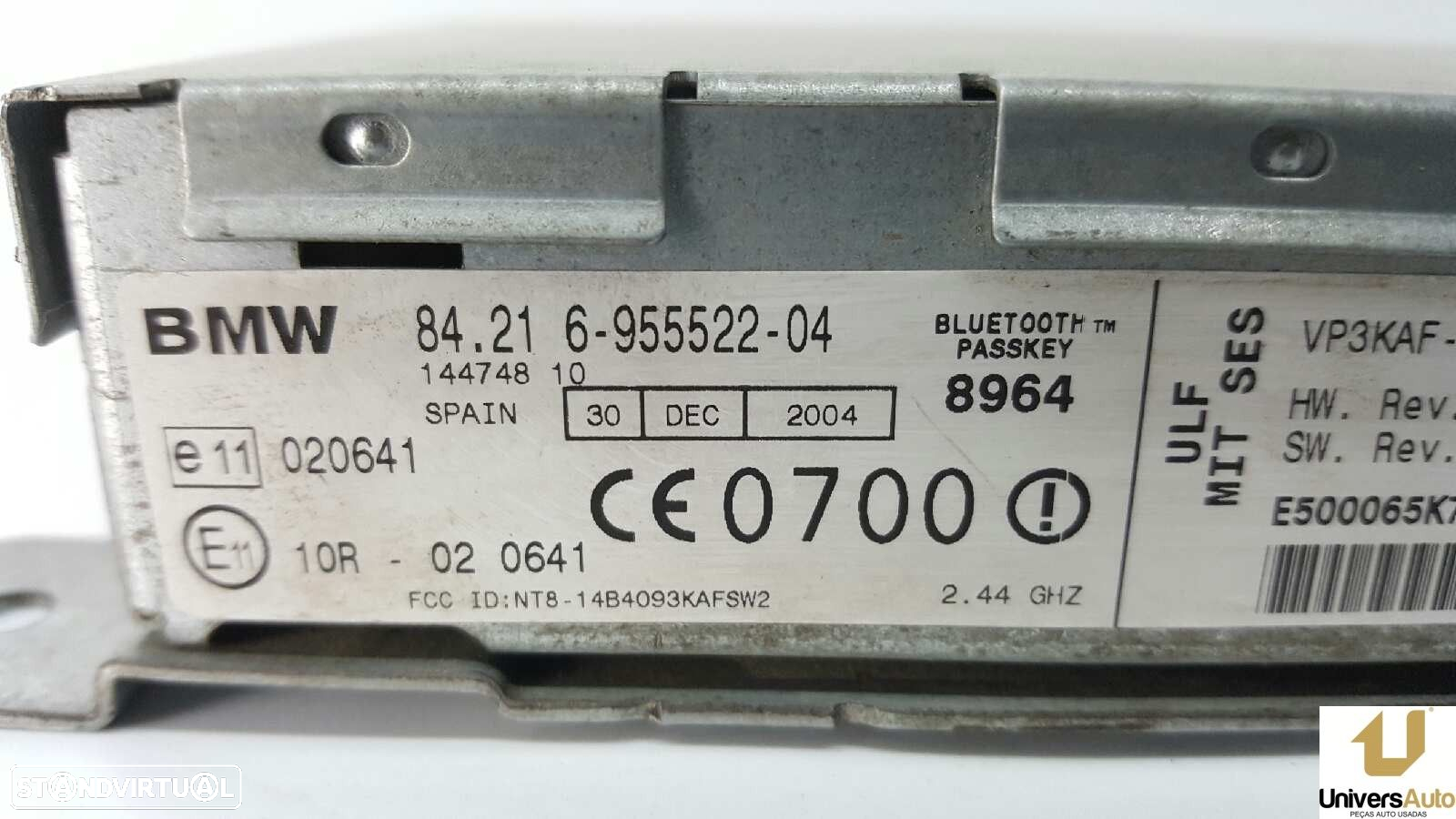UNIDADE DE CONTROLE BLUETOOTH BMW SERIE 1 BERLINA (E81/E87) 2.0 16V CAT - 2
