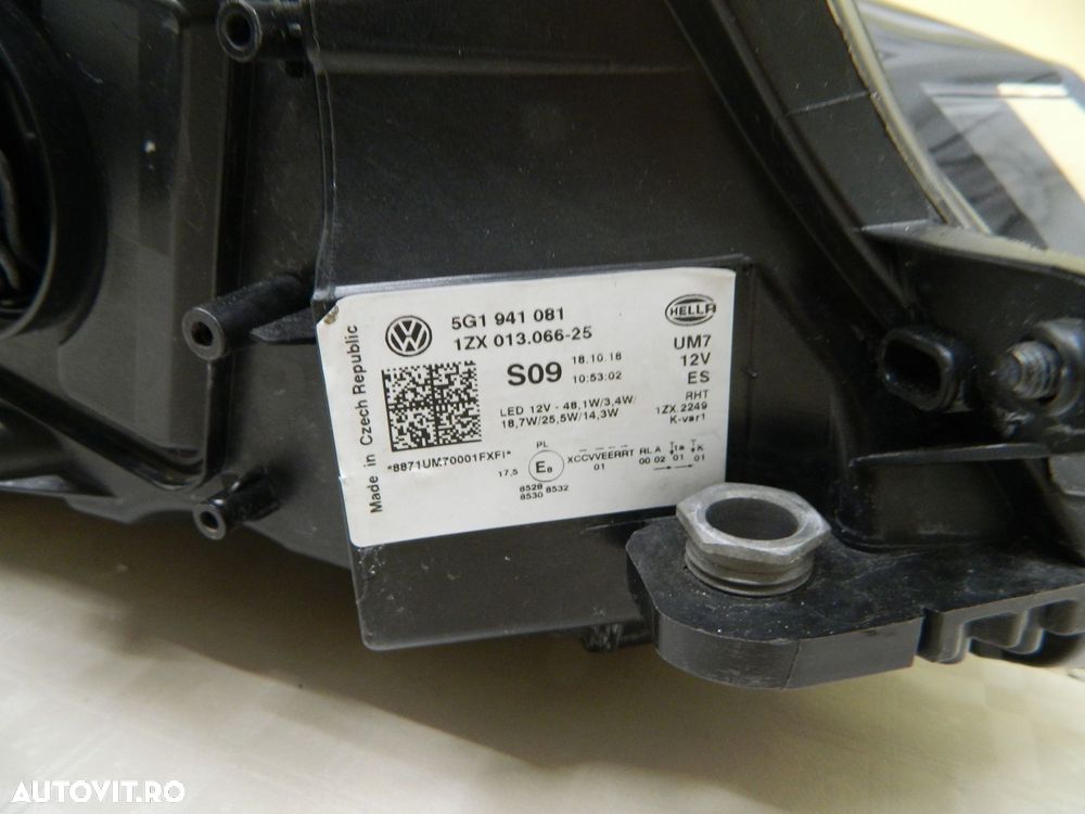 Far stanga VW golf 7 facelift Full LED, 2017, 2018, 2019, 2020, cod origine 5G1941081. - 7