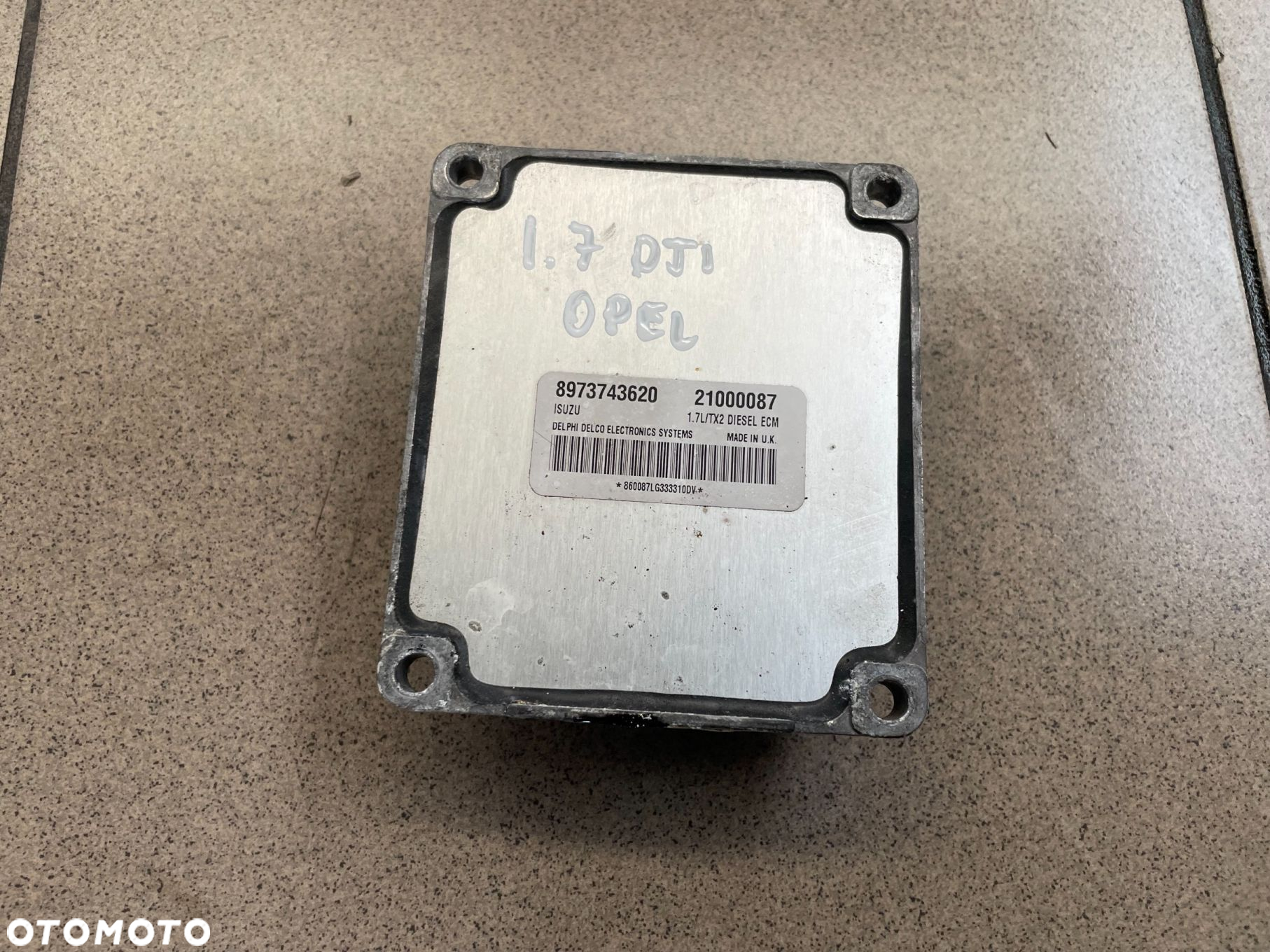 STEROWNIK SILNIKA 1.7 DT OPEL COMBO 2003 8973743620 - 2