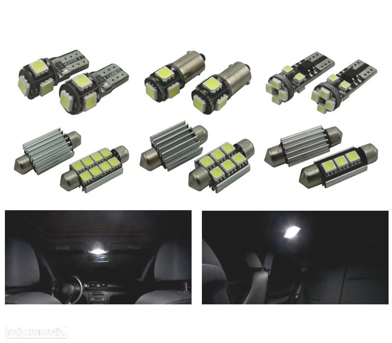 KIT COMPLETO 10 LAMPADAS LED INTERIOR PARA BMW 1 SERIE F20 F21 HATCHBACK 114I 116I 118I 120D 125D 12 - 1