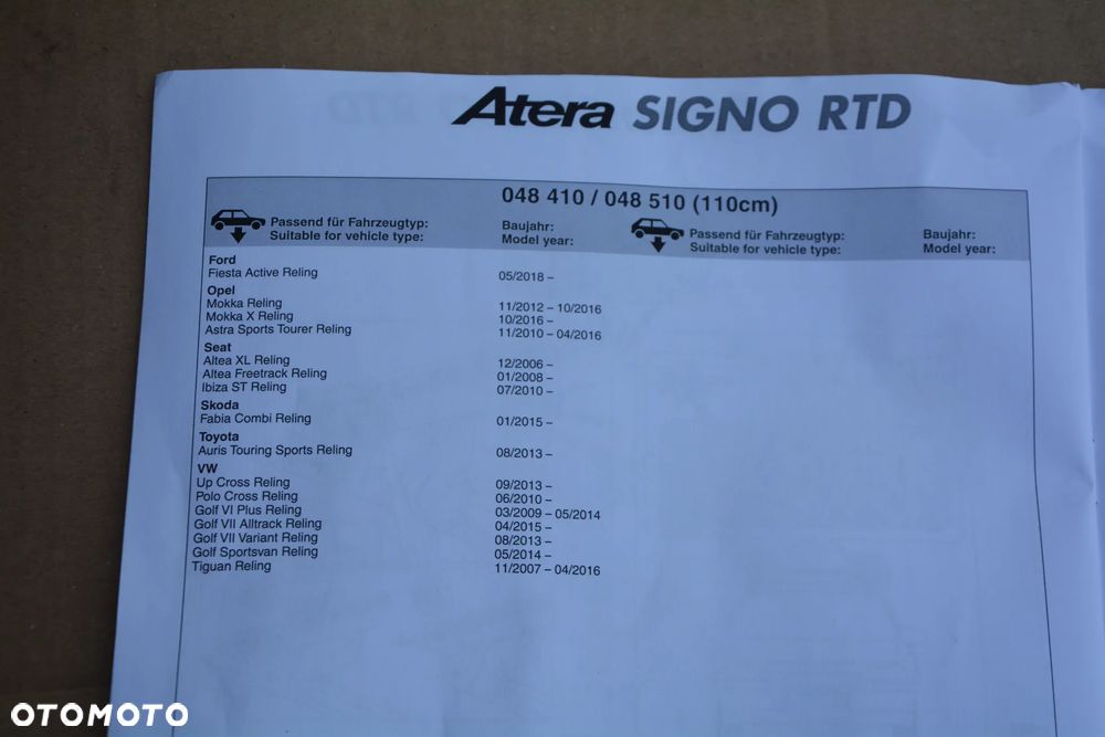 Opel / Skoda / VW bagażnik na relingi zintegrowane 110cm - 4
