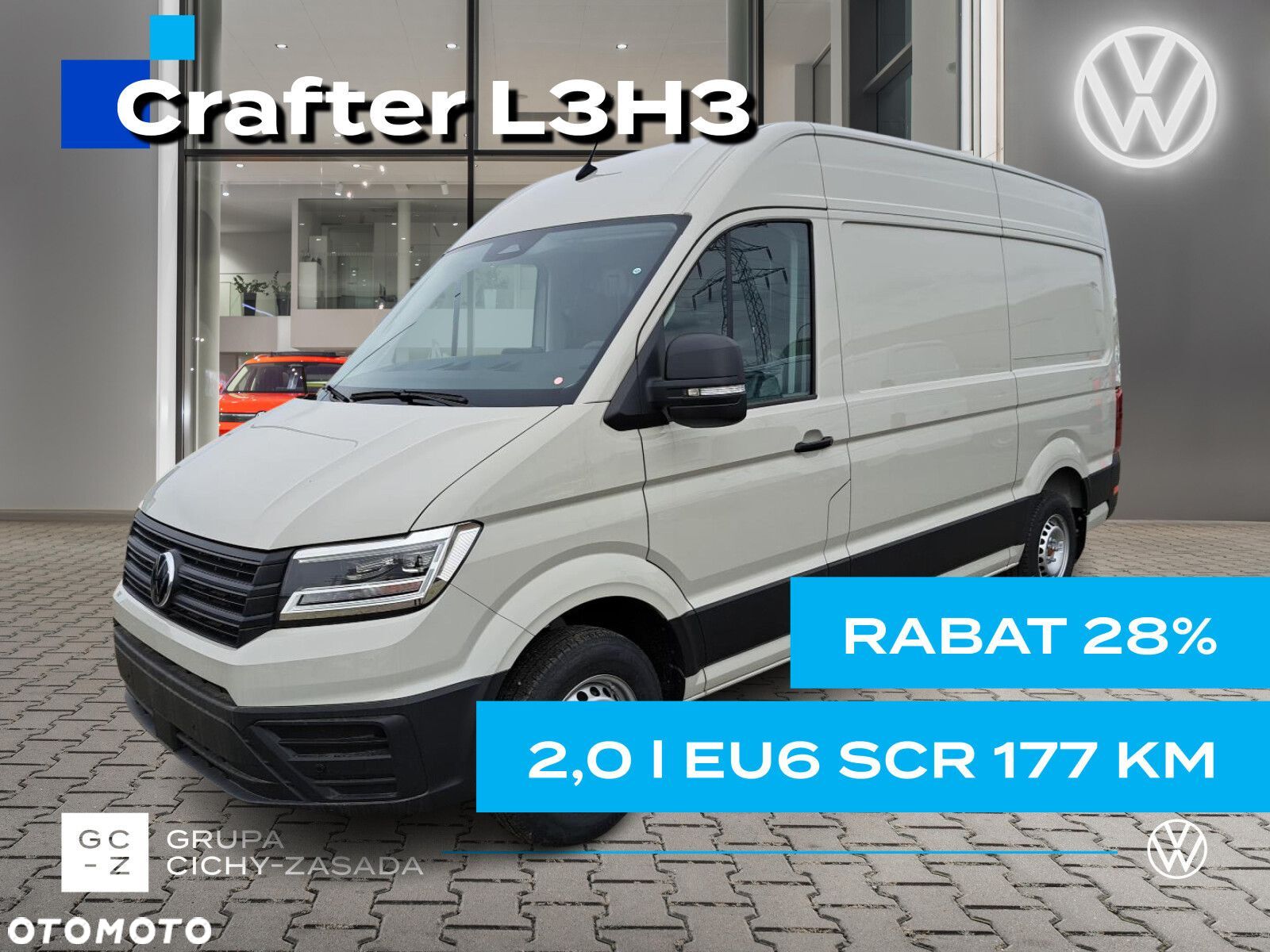 Volkswagen Crafter 35 furgon wysoki dach, 2,0 TDI 177KM, przedni, 6-bieg manualna 3640 mm, Euro 6 - 1