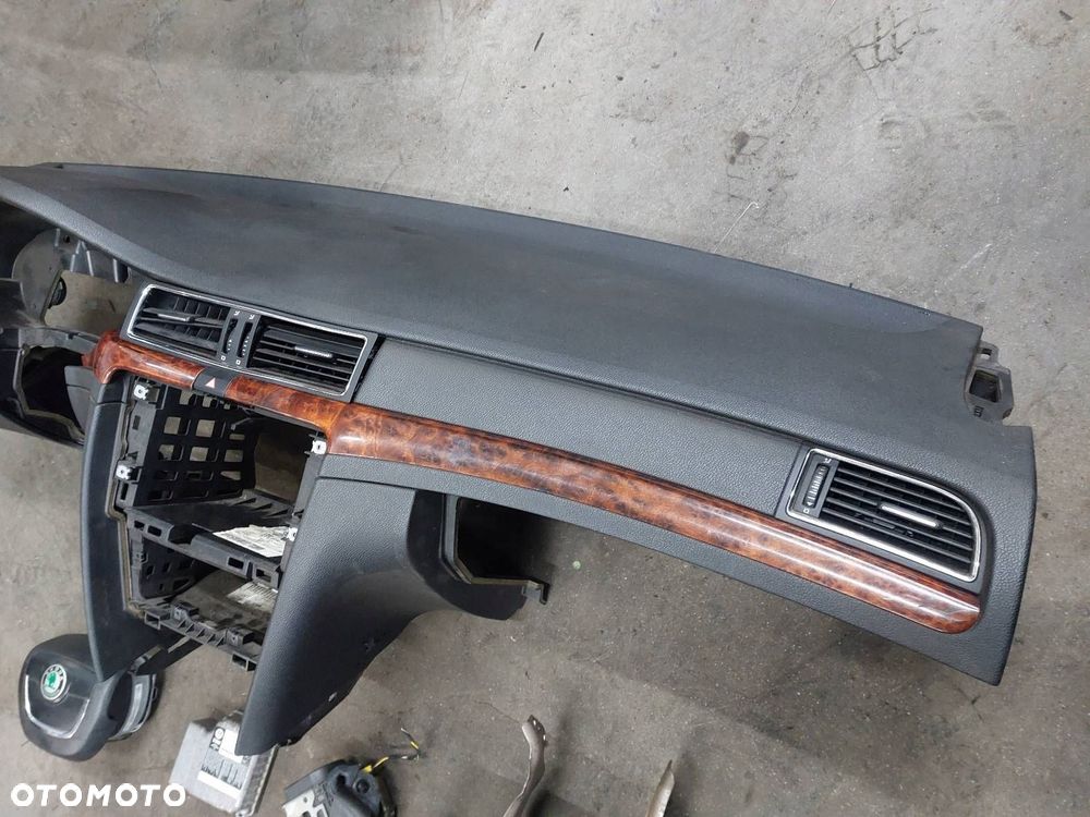 ZESTAW AIRBAG KOKPIT DESKA MODUŁ PODUSZKI PASY SKODA SUPERB II - 4