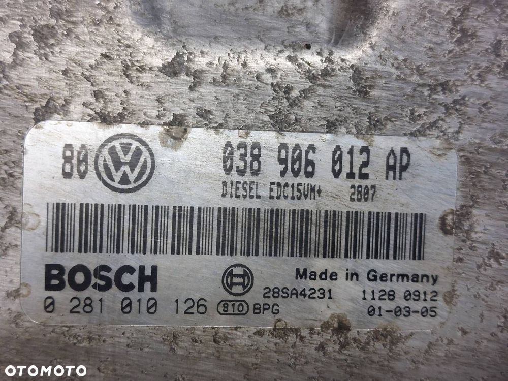ZESTAW STARTOWY VOLKSWAGEN GOLF IV 038906012AP 4B0905851C 1J0920805E - 2